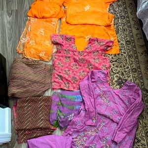 Punjabi suits size small- lot of 3